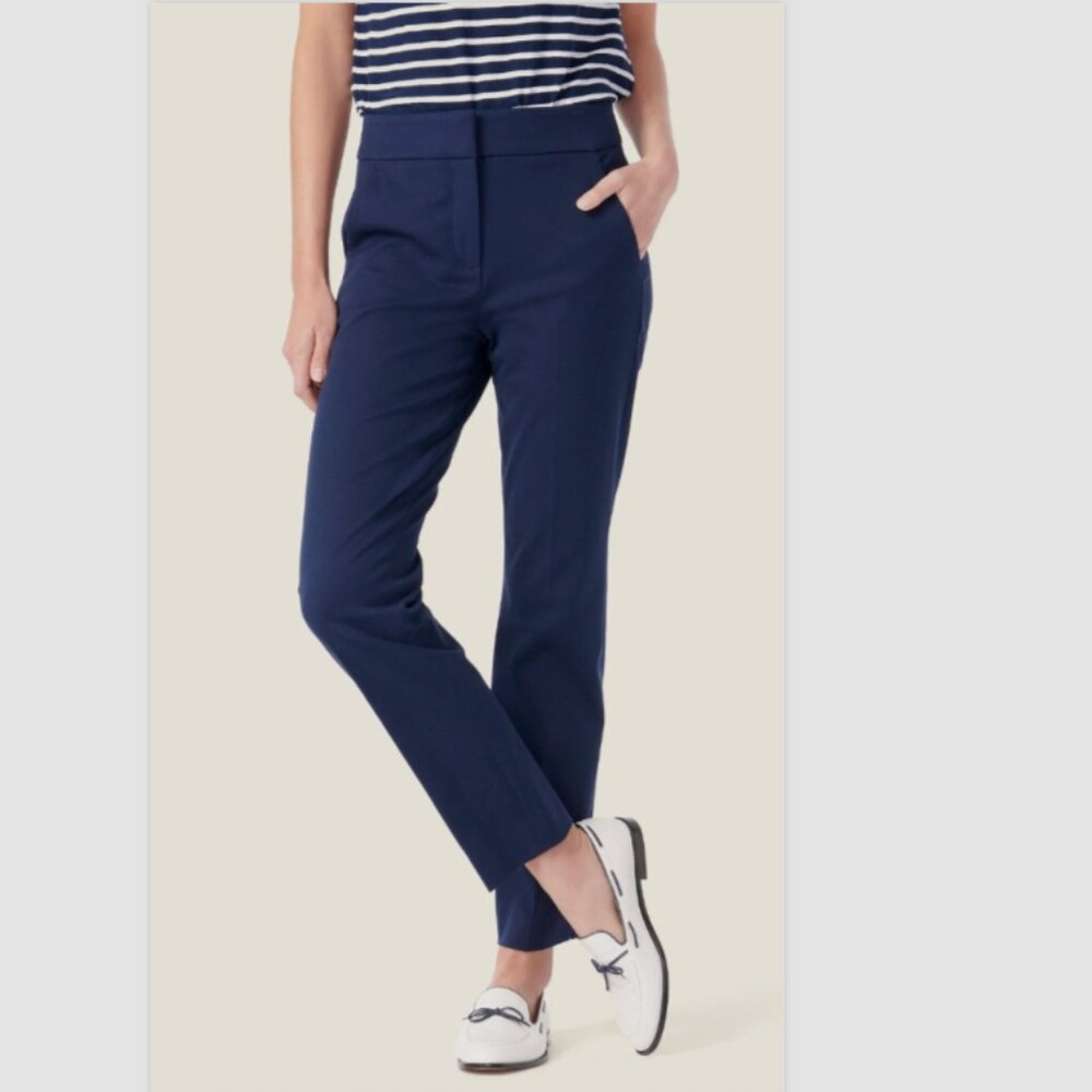 Jcrew Remi pant in bi-stretch cotton Navy